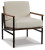 Ashley Tilden Ivory Brown Accent Chair