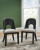 Rowanbeck Black Dining Table and 6 Chairs with Storage D821/25/01(4)/02A(2)/60