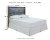 Ashley Baystorm Gray Full Shelf Headboard with Mirrored Dresser and Nightstand