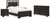 Ashley Covetown Dark Brown Full Panel Bed, Dresser and 2 Nightstands