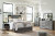 Ashley Baystorm Gray Full Panel Bed with 2 Storage Drawers, Dresser, Mirror and Chest