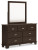 Ashley Covetown Dark Brown Dresser and Mirror