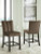 Ashley Jazmore Mocha Counter Height Barstool (Set of 2)