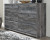 Ashley Baystorm Gray Full Panel Bed with 6 Storage Drawers with Dresser