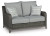 Ashley Elite Park Gray Outdoor Loveseat with Cushion
