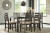Ashley Rokane Brown Dining Table and Chairs (Set of 7)