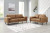 Ashley Telora Caramel Sofa and Loveseat