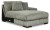 Ashley Lindyn Ivory 3-Piece Sectional with Double Chaise