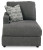 Ashley Edenfield Charcoal 3-Piece Sectional with LAF Sofa / RAF Chaise and Ottoman