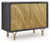 Ashley Tayner Black Gold Finish Accent Cabinet