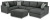 Edenfield Linen 3-Piece Sectional with Ottoman