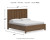 Cabalynn Light Brown California King Panel Bed with Storage with Mirrored Dresser and Nightstand