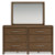 Cabalynn Light Brown California King Panel Bed with Storage with Mirrored Dresser and Nightstand