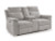 Ashley Barnsana Gravel Power Reclining Loveseat with Console