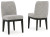 Ashley Burkhaus Beige Dark Brown Dining Chair (Set of 2)