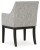 Ashley Burkhaus Beige Dark Brown Dining Arm Chair (Set of 2)