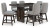 Ashley Burkhaus Dark Brown Counter Height Dining Table and 6 Barstools