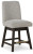 Ashley Burkhaus Beige Dark Brown Counter Height Barstool (Set of 2)