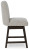 Ashley Burkhaus Beige Dark Brown Counter Height Barstool (Set of 2)