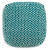 Ashley Brynnsen Teal Ivory Pouf