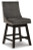 Ashley Tallenger Black Dark Brown Counter Height Bar Stool (Set of 2)