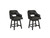 Ashley Tallenger Black Dark Brown 2-Piece Bar Stool