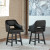 Ashley Tallenger Black Bar Height Barstools (Set of 2)