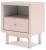 Ashley Wistenpine Blush Twin Upholstered Panel Headboard with Mirrored Dresser and 2 Nightstands