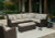 Ashley Brook Ranch Brown 3-Piece Outdoor Sectional with Chair