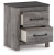 Ashley Bronyan Dark Gray Queen Panel Bed with Mirrored Dresser, Chest and 2 Nightstands