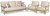Ashley Clare View Beige Outdoor Sofa with 2 Lounge Chairs