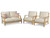 Ashley Clare View Beige Outdoor Loveseat with 2 Lounge Chairs
