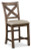 Ashley Moriville Grayish Brown Counter Height Dining Table and 6 Barstools