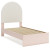 Ashley Wistenpine Blush Twin Upholstered Panel Bed with Nightstand
