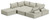 Ashley Bales Taupe 7-Piece Modular Seating