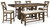 Ashley Moriville Grayish Brown Counter Height Dining Table and 4 Barstools and Bench