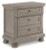 Ashley Lettner Light Gray King Panel Bed with Mirrored Dresser, Chest and Nightstand