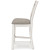 Ashley Robbinsdale Antique White Counter Height Dining Table and 4 Barstools D642/32/124(4)