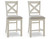 Ashley Robbinsdale Antique White Counter Height Dining Table and 10 Barstools and Storage