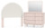 Ashley Wistenpine Blush Full Upholstered Panel Headboard with Mirrored Dresser