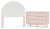 Ashley Wistenpine Blush Full Upholstered Panel Headboard with Dresser