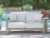 Ashley Moonlight View Gray Outdoor Sofa and Loveseat with Coffee Table