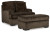 Benchcraft Aylesworth Chocolate Chair and Ottoman