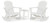 Ashley Sundown Treasure White 2 Outdoor Chairs with End Table