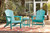 Ashley Sundown Treasure White 2 Outdoor Chairs with End Table