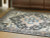 Ashley Leningston Black Cream Blue 8' x 10' Washable Rug