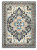 Ashley Leningston Black Cream Blue 5' x 7' Washable Rug