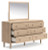 Ashley Cielden Two-tone Queen Panel Bed with Mirrored Dresser, Chest and 2 Nightstands
