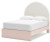 Ashley Wistenpine Blush Full Upholstered Panel Bed with Dresser