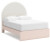 Ashley Wistenpine Blush Full Upholstered Panel Bed with 2 Nightstands